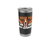 Je t'entends, je n'écoute tout simplement pas - Basset Hound Dog Dad Gobelet isotherme en acier inoxydable double paroi