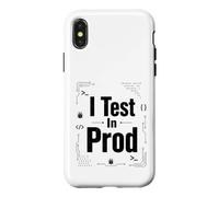 Je Teste chez Prod Software Developer Funny Devops Programming Coque pour iPhone X/XS
