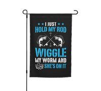 Je Tiens Ma Canne, Je Remue Mon Ver Et Hop, Elle Mord ! Drapeaux De Jardin Avec Œillets Drapeau De Jardin Suspendre Bannière Pour Fêtes Dortoirs Chambres 30X45cm