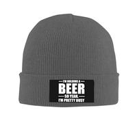 Je Tiens Une Bière, Donc Oui, Je suis Plutôt Occupé. Homme Femme Bonnet De Trawler Chaud Bonnets Tricoté Coupe-Vent Bonnet De Pêcheur pour Course À Pied Randonnée Cyclisme