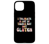 Je tolère Beaucoup de Choses mais Pas Le Gluten Groovy coeliaque Coque pour iPhone 15 Plus