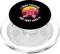 Je Torsade des Poodles et Ils adorent ça Ballon Chien rétro PopSockets PopGrip pour MagSafe