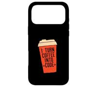 Je TRANSFORME Le CAFÉ en Code Caféine Web Developers Coding Meme Coque pour iPhone 17 Pro Max