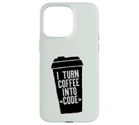 Je transforme Le café en Code Web Developers Coding Meme au Dos Coque pour iPhone 15 Pro Max