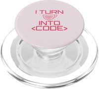 Je transforme Le café en Code Web Developers Coding Meme au Dos PopSockets PopGrip pour MagSafe