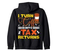 Je transforme Le café en déclarations de revenus Un préparateur de déclarations de revenus Funny Tax Season Sweat à Capuche