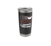 Je transforme le café en thérapie orthophonique SLP Thérapeute Meme Gobelet isotherme en acier inoxydable double paroi
