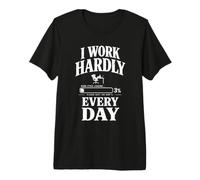 Je Travaille a Peine - 3% Humour de Bureau T-Shirt Haut de Gamme