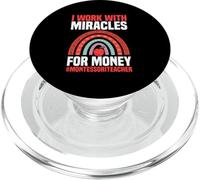 Je Travaille avec Miracles for Money, Professeur Montessori PopSockets PopGrip pour MagSafe