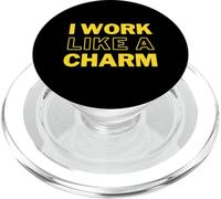 Je Travaille comme Un Charme PopSockets PopGrip pour MagSafe
