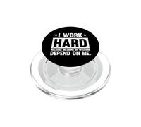 Je Travaille Dur Parce Que des Millions de Personnes bénéficient de l'aide Sociale PopSockets PopGrip pour MagSafe