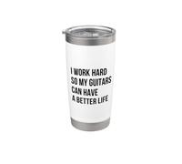 Je travaille dur pour que les guitares puissent avoir une Gobelet isotherme en acier inoxydable double paroi