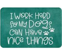 « Je travaille dur pour que mes chiens aient de belles choses » - Plaque métallique vintage - Idée cadeau humoristique pour la maison, la cuisine, le garage, la salle de bain, la ferme, le jardin, le