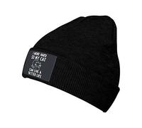 Je Travaille Dur pour Que Mon Chat Puisse Vivre Une Vie Meilleure Femme Homme Bonnet À Revers Bonnet d'hiver Mode Bonnets De Ski Chaud Bonnets Tricoté pour Quotidien Course Hiver