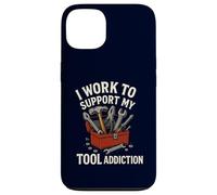 Je Travaille pour Soutenir Mon Addiction aux Outils | Funny Handyman Mechanic Coque pour iPhone 13