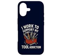 Je Travaille pour Soutenir Mon Addiction aux Outils | Funny Handyman Mechanic Coque pour iPhone 17