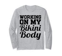 Je Travaille sur Mon Corps en Bikini - Funny Summer Manche Longue