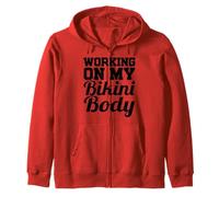 Je Travaille sur Mon Corps en Bikini - Funny Summer Sweat à Capuche