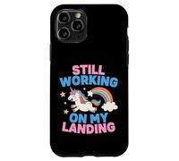 Je Travaille Toujours sur My Landing Unicorn Rainbow Funny Coque pour iPhone 11 Pro