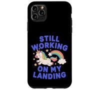 Je Travaille Toujours sur My Landing Unicorn Rainbow Funny Coque pour iPhone 11 Pro Max