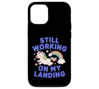 Je Travaille Toujours sur My Landing Unicorn Rainbow Funny Coque pour iPhone 12/12 Pro