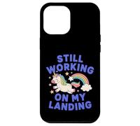 Je Travaille Toujours sur My Landing Unicorn Rainbow Funny Coque pour iPhone 12 Pro Max