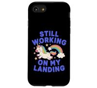 Je Travaille Toujours sur My Landing Unicorn Rainbow Funny Coque pour iPhone SE (2020) / 7/8