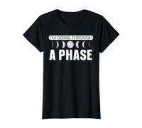 Je Traverse Une Phase de Cycle de Lune Astronomie éclipse Lunaire T-Shirt Graphique avec Valeur, Femme, Noir, L