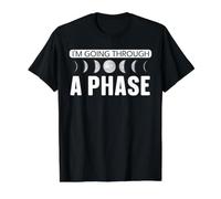 Je Traverse Une Phase de Cycle de Lune Astronomie éclipse Lunaire T-Shirt Graphique avec Valeur, Homme, Noir, M