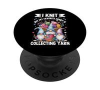 Je Tricote mais Mon Passe-Temps favori est de Collectionner de la Laine PopSockets PopGrip Adhésif