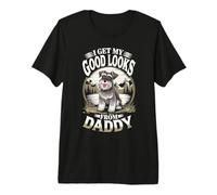 Je Trouve ma beauté grâce à Daddy Miniature Schnauzer Dog Lover T-Shirt Haut de Gamme