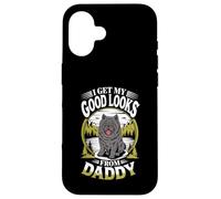 Je Trouve ma Belle Apparence grâce à Daddy Black Chow Chow Dog Lover Coque pour iPhone 16