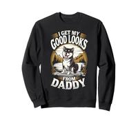 Je trouve ma belle apparence grâce à Daddy Black Shiba Inu Dog Lover Sweatshirt