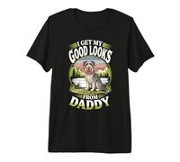 Je Trouve ma Belle Apparence grâce à Daddy Irish Wolfhound Dog Lover T-Shirt Haut de Gamme