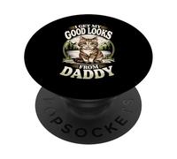 Je trouve ma belle apparence grâce à Daddy Tabby Kitten Lover PopSockets PopGrip Adhésif