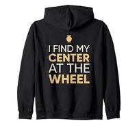 Je Trouve Mon Centre au Volant Ceramic Potter Sweat à Capuche