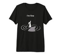 Je Vais Bien Funny Sarcastic Diver T-Shirt Haut de Gamme