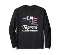 Je Vais Bien Thyroid Cancer Warrior Sensibilisation au Cancer de la thyroïde Manche Longue