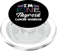 Je Vais Bien Thyroid Cancer Warrior Sensibilisation au Cancer de la thyroïde PopSockets PopGrip pour MagSafe