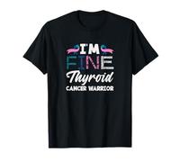Je Vais Bien Thyroid Cancer Warrior Sensibilisation au Cancer de la thyroïde T-Shirt