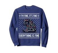 Je Vais Bien, Tout va Bien, Chat Noir, Noël Sweatshirt