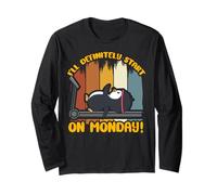 Je vais certainement commencer Monday Penguin Treadmill Manche Longue