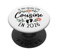 Je Vais Encore Être Cousine 2026 - Naissance 2eme Enfant PopSockets PopGrip Adhésif