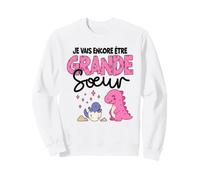 Je Vais Encore Être Grande Sœur 2027 Grande Sœur Dinosaure Sweatshirt