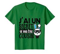Je Vais Être Cousin Cadeau Annonce Grossesse Bientôt Cousin T-Shirt, Enfant, Vert Kelly, 8 Ans