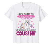 Je Vais être Cousine Licorne Annonce Future Cousine 2025 T-Shirt