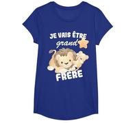 Je Vais être Grand Frère 2026 Annoncer Une Grossesse Famille T-Shirt, Fille, Bleu Royal, XS