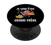 Je Vais Être Grand Frère Avion À Hélice Annonce Bébé PopSockets PopGrip Adhésif