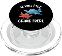 Je Vais Être Grand Frère Avion À Hélice Annonce Bébé PopSockets PopGrip pour MagSafe