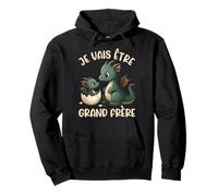 Je Vais Être Grand Frère Dragon Révélation Bébé Grossesse Sweat à Capuche